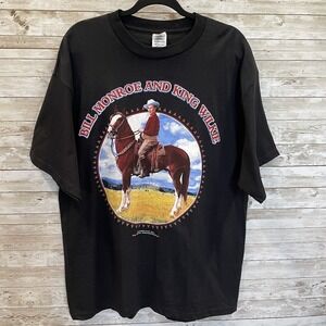 Rare Vintage Bill Monroe & King Wilkie Mens XL T-Shirt Graphic Country Western